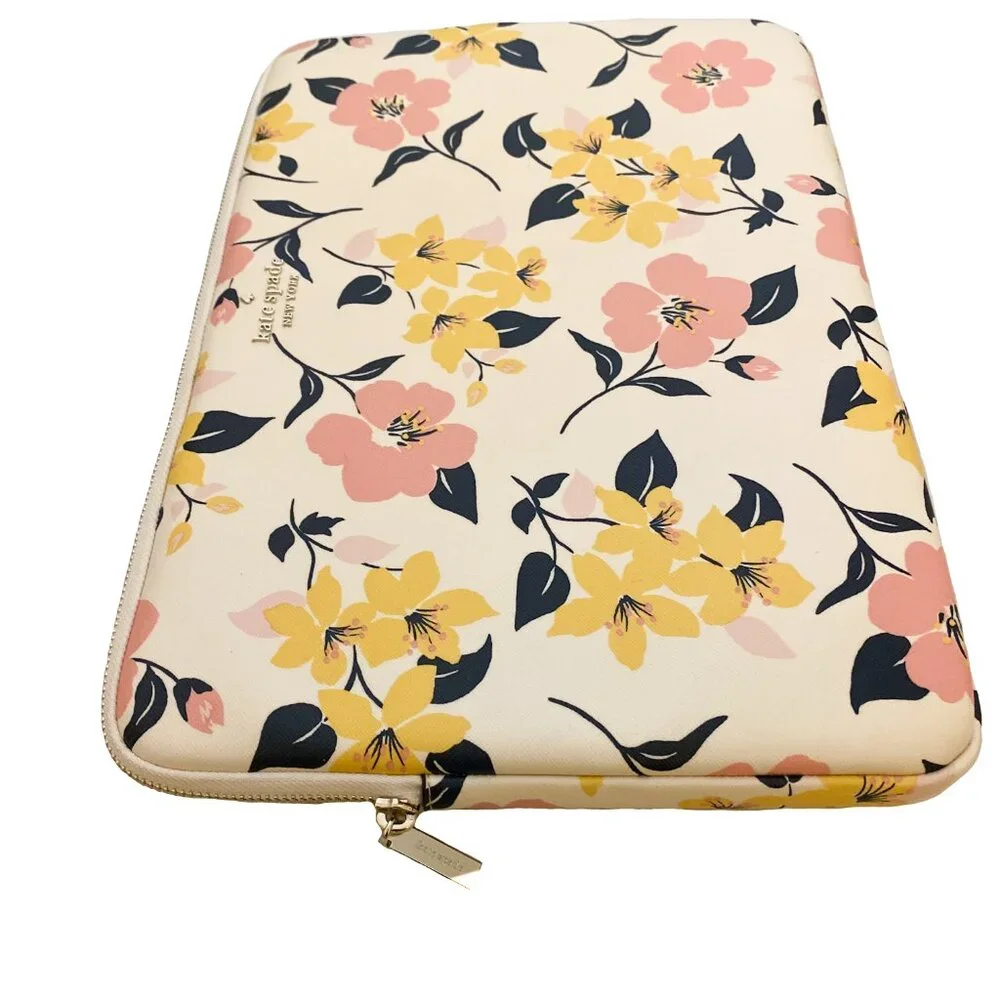 KATE SPADE New York Staci Lily Blooms Universal Laptop Sleeve 15